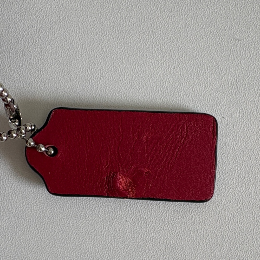 Coach Signature Red Crossbody Bag Leather Trim - Picture 12 of 13